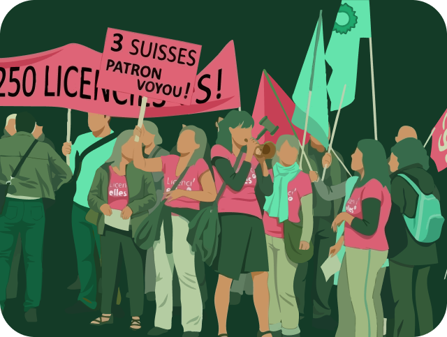 Manifestation 3 Suisses